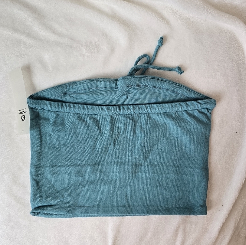 NWT Mono B Cotton Tube Top In Teal - Picture 3 of 3